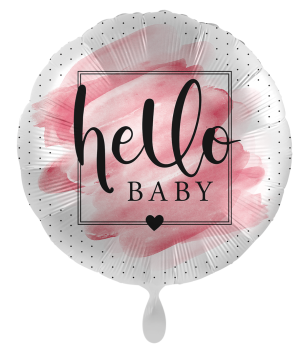Folienballon - Hello Babygirl - ø 43cm